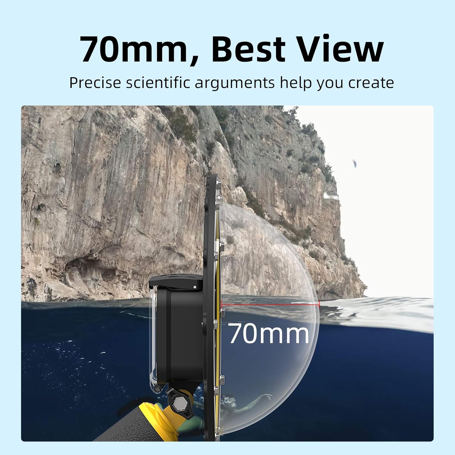 TELESIN Dome Port for GoPro Hero 12 Hero 11 Hero 10 Hero 9 Black - Image 5
