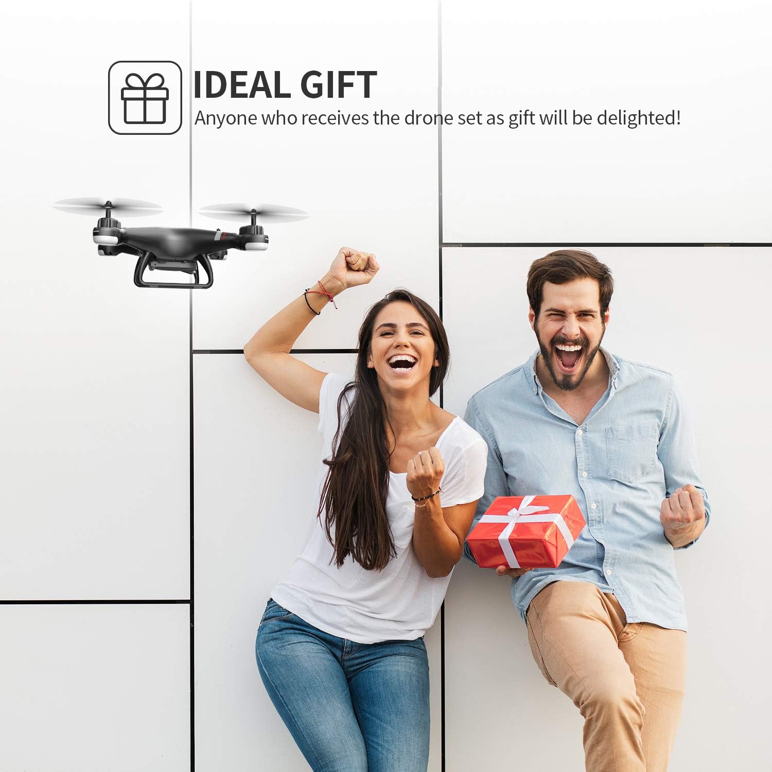 Holy Stone GPS Drone with 1080P HD Camera FPV Live Video for Adults and Kids, Quadcopter HS110G with Carrying Bag, 2 Batteries, Altitude Hold, Follow Me and Auto Return, Easy to Use for Beginner: Toys & Games