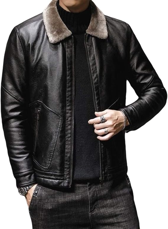 Amazon Viwox レザージャケット 革ジャン メンズ ジャケット ブルゾン 裏起毛 防寒 防水 アウター レザーコート 革ジャケット バイクジャケット 大きいサイズ 冬 コート ジャケット 通販