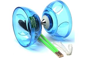 BODY RHYTHM BodyRhythm Five Bearings Chinese Diabolo Yoyo Set with Fiberglass Sticks, Adjustable Strings for All Ages - Best for Fitness and Tricks (Blue)