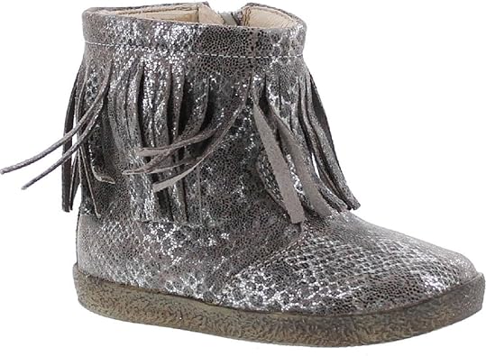 glitter fringe booties