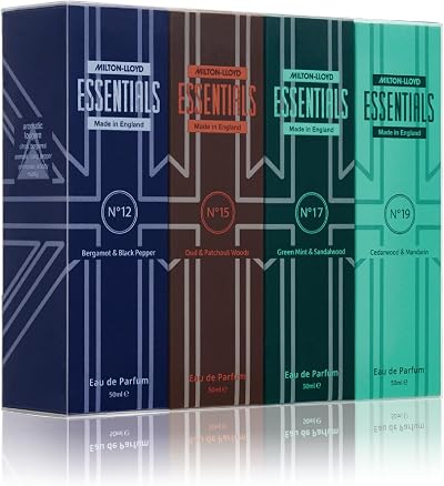 MILTON-LLOYD Essentials Set: 4 x 50ml Mens EDPs 12 15 17 19 Luxury