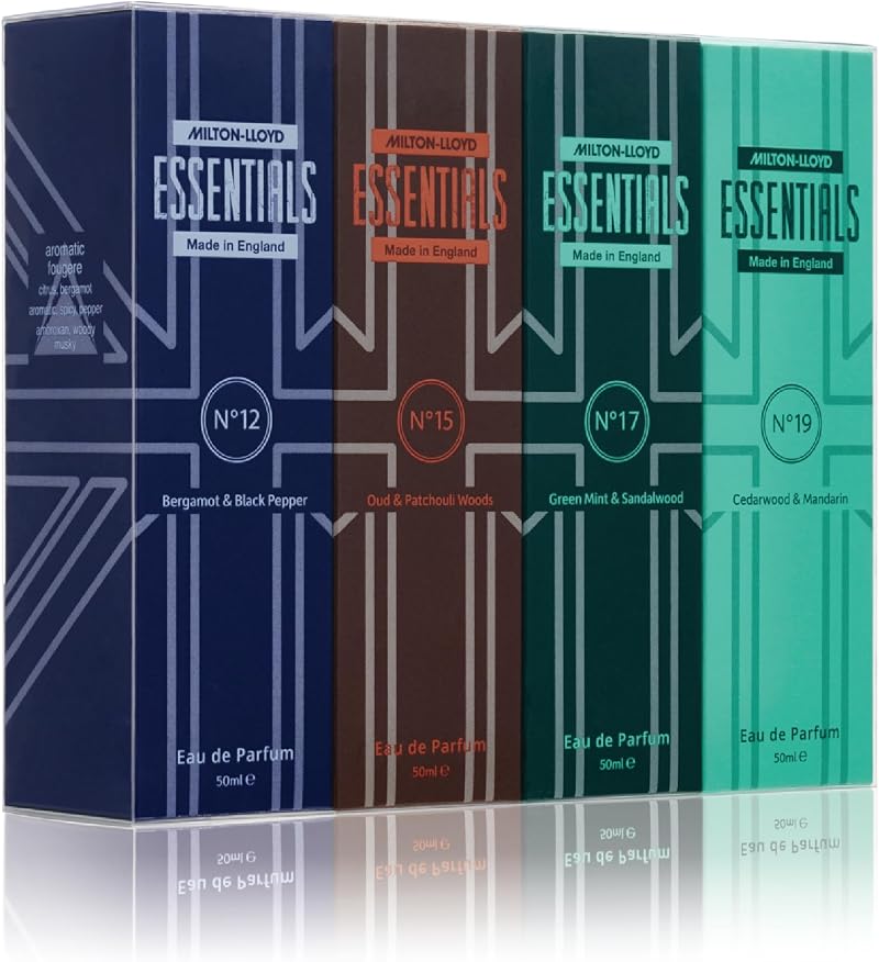 MILTON-LLOYD Essentials Set: 4 x 50ml Mens EDPs 12 15 17 19 Luxury