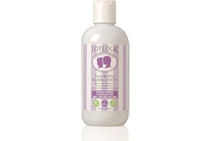 TotLogic Best Sulfate Free Bubble Bath, Kids & Baby Safe - 8 oz, with Calming Lavender, Natural, Gentle & Hypoallergenic, Rich in Antioxidants & Botanicals, No Parabens, No Phthalates, No Sulfates