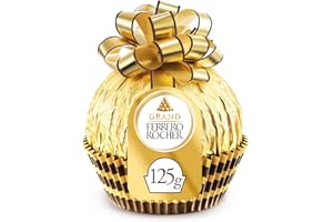 Grand FERRERO ROCHER Hollow Hazelnut Milk Chocolate, Chocolate Gift, 125g