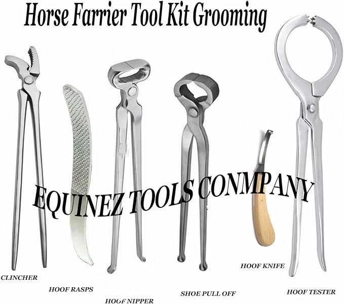 Horse Farrier Tool Kit Grooming Hoof Bot Knife Shoe Puller