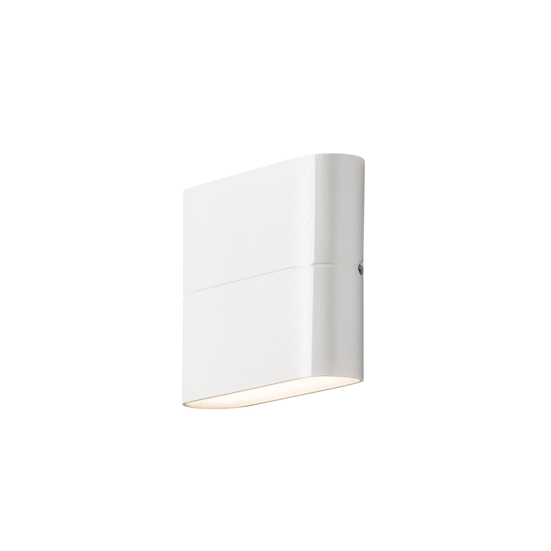 Konstsmide Outdoor Wall Light Mains Powered/Chieri Small Up Down/LED High Power 2 x 3 W Lamp/Clear Acrylic/Aluminium/IP54/Outside Light White