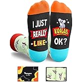 HAPPYPOP Funny Animal Gift Ideas - Owl Eagle Cheetah Tiger Frog Fox Dinosaur Turtle Socks