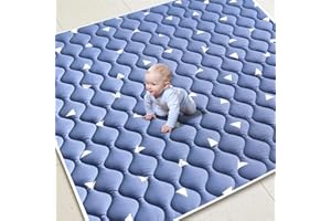 LILYVIBEBEARHAPPY Premium Foam Baby Play Mat 79" X 71", Extra Large Soft Thicker Activity Playmats for Babies, Toddlers, Infants, Play & Tummy Time, Foldable & Machine Washable Baby Crawling Mat