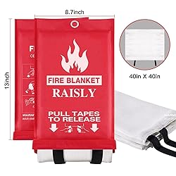 RAISLY Fire Blanket for Home 39'' x 39'' Emergency