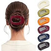 6 PCS Flat Hair Clips for Women - French Medium Flat Claw Clips for Thick Thin Hair, Strong Grip Non Slip Hair Claw Clips for Women Girls