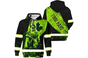 HiVis Custom Canada Flag High Visibility Zip Jacket for Men Hi Vis Jacket Men Reflective Jacket Safety Workwear for Canadian