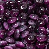 Songxi 200PCS 10x6mm Purple Resin Beads for Jewelry Making, Shiny Abacus Shape Beads Loose Spacer, for Bracelet Earring Necklace, Arts and Crafts, DIY
