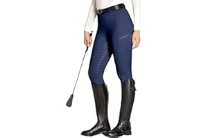 FitsT4 Sports Women's Full Seat Riding Tights with Zipper Pockets Horseback Riding Pants Equestrian Breeches for Women