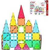 Bmag Magnetic Tiles Toys for Kids, Starter Set 3D Magnet Building Blocks Construction Playboards, STEM Learning Educational Toddlers Toy Gift for 3+ Year Old Boys and Girls