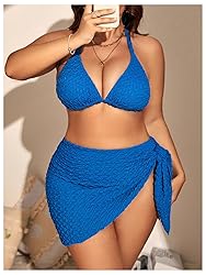 MakeMeChic Women's Plus Size 3 Piece Bikini Sets