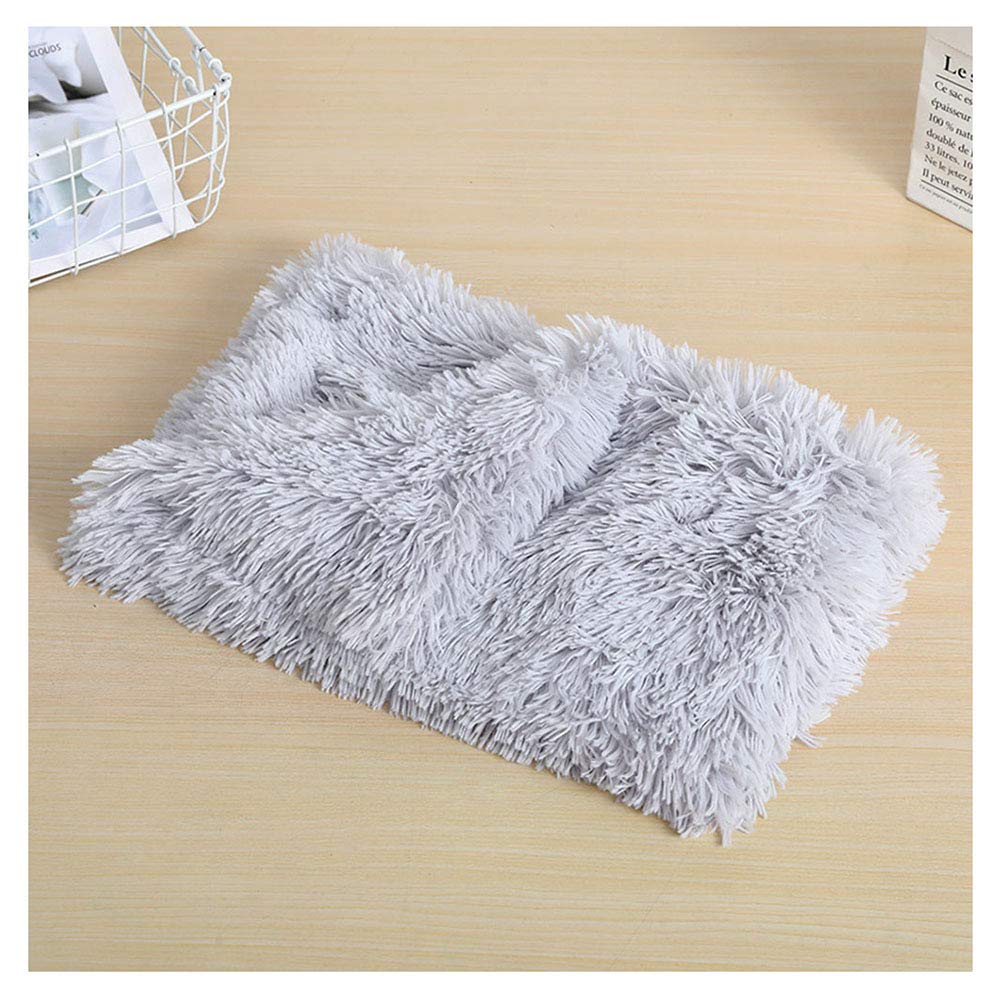 YAOTTFluffy Plush Soft Warm Washable Blanket for Dogs and Cats Calming Anti-Anxiety Blankets for Pets and Puppies Warm Cozy Throws for Pets Sofa Bed Light Grey 100×75CM