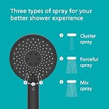 Philips Water Filtration Showerhead with 3 Modes Black, ASH138/10 Replacement view 2