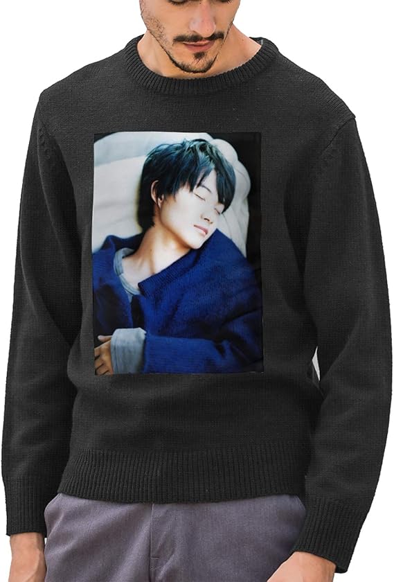 Amazon Co Jp 神木隆之介 3 ニット セーター クルーネック 無地 オーガニックコットン 綿 カジュアル スウェット スウェット シャツ メンズ 大きいサイズ 秋冬春 トップス 長袖 服 ファッション小物