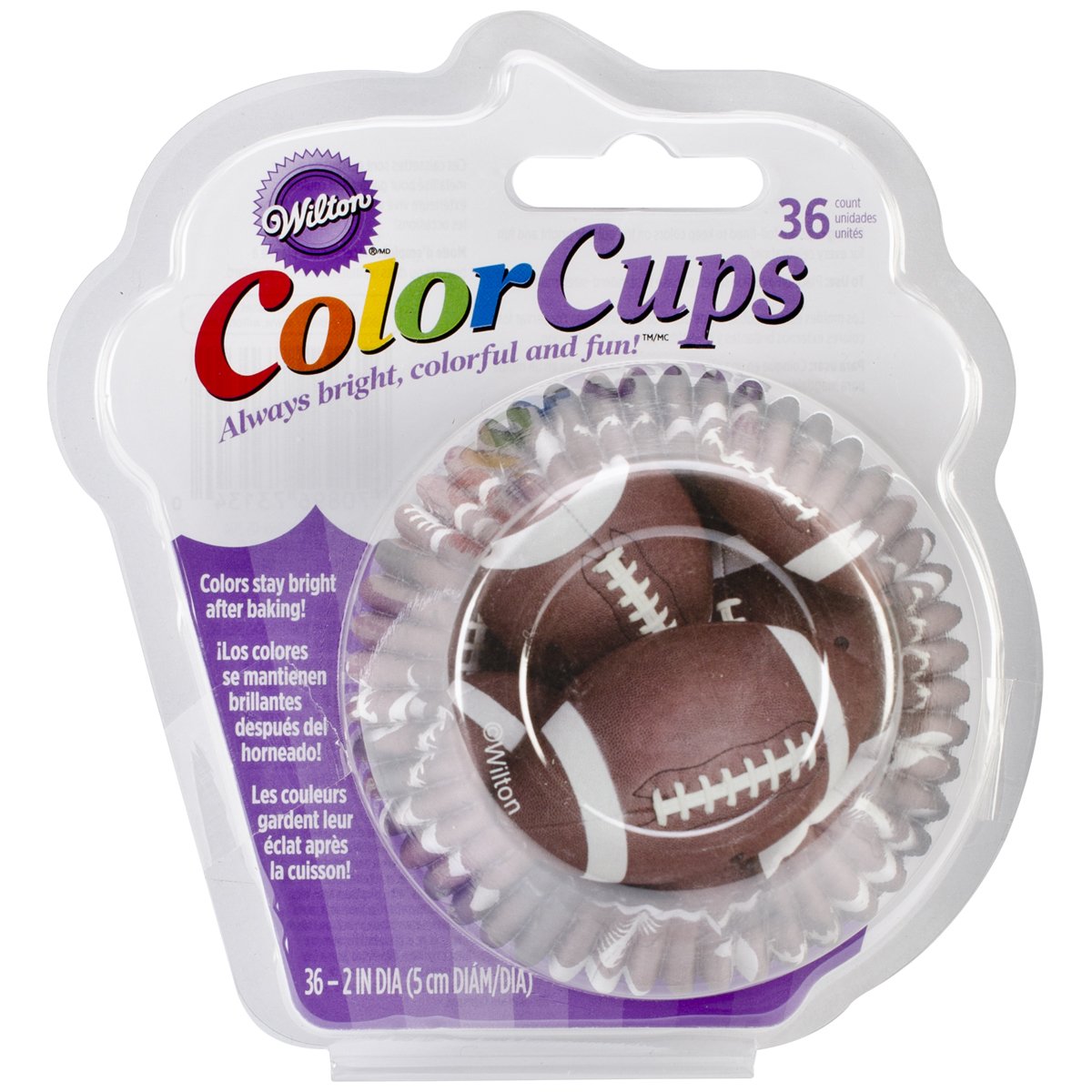 Wilton Standard Baking Cups, 36-Count, Football Color