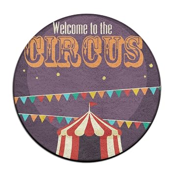 Retro Circus Symbole Rund Teppich Bereich Teppich Eingang Eintrag