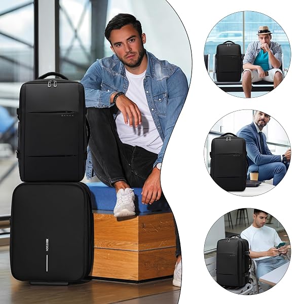 BANGE BACKPACK WITH ANTI-THEFT VACUUM COMPRESSION TRAVEL BACKPACK,EXPANDABLE BACKPACKS WITH PUMP FOR AIRPLANES