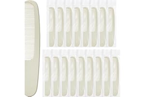 BEZANU Hair Combs, 20 PCS Plastic Hair Combs Bulk for Hotel, Travel, Mustache Styling - Individually Packaged