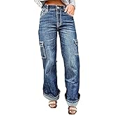 Flamingals High Rise Straight Leg Wash Multi Pocket Stylish Women's Jeans