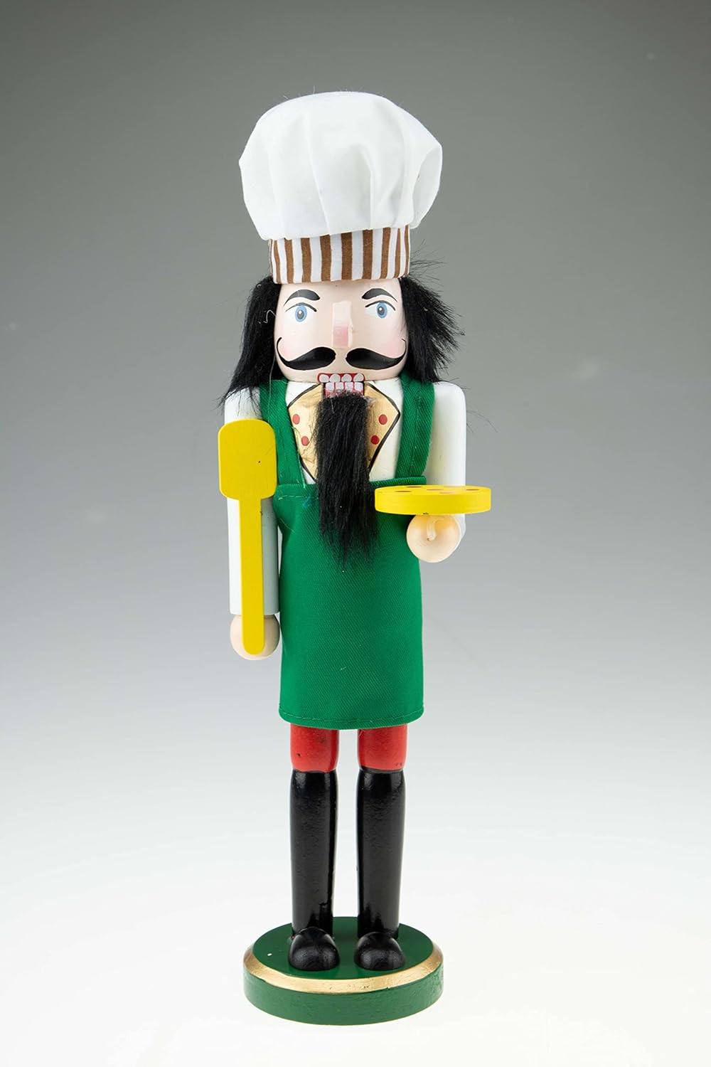 Nutcrackers - Clever Creations Pizza Man 12 Inch Traditional Wooden Nutcracker, Festive Christmas Décor for Shelves and Tables