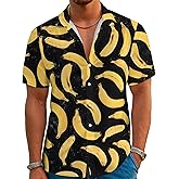 NLZI Funny Hawaiian Shirt for Men Casual Button Down Short Sleeve Aloha Shirt Vacation Party Outfits