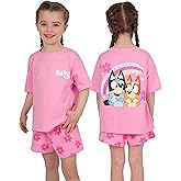 Bluey Girls Shirt And Shorts Set, Girls Outfit Set, Bingo T-Shirt And Kids Shorts