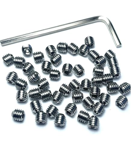 25 Viti Senza Testa In Acciaio Inox 18-8, Punta A Brugola, Filetto #3-48, Punta A Coppa, Albany County