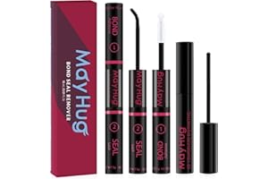 Mayhug Lash Bond and Seal Remover Set 72H+ Waterproof Lash Clusters Glue 3 in 1 Strong Hold DIY Eyelash Adhesive Kit, Qucik R