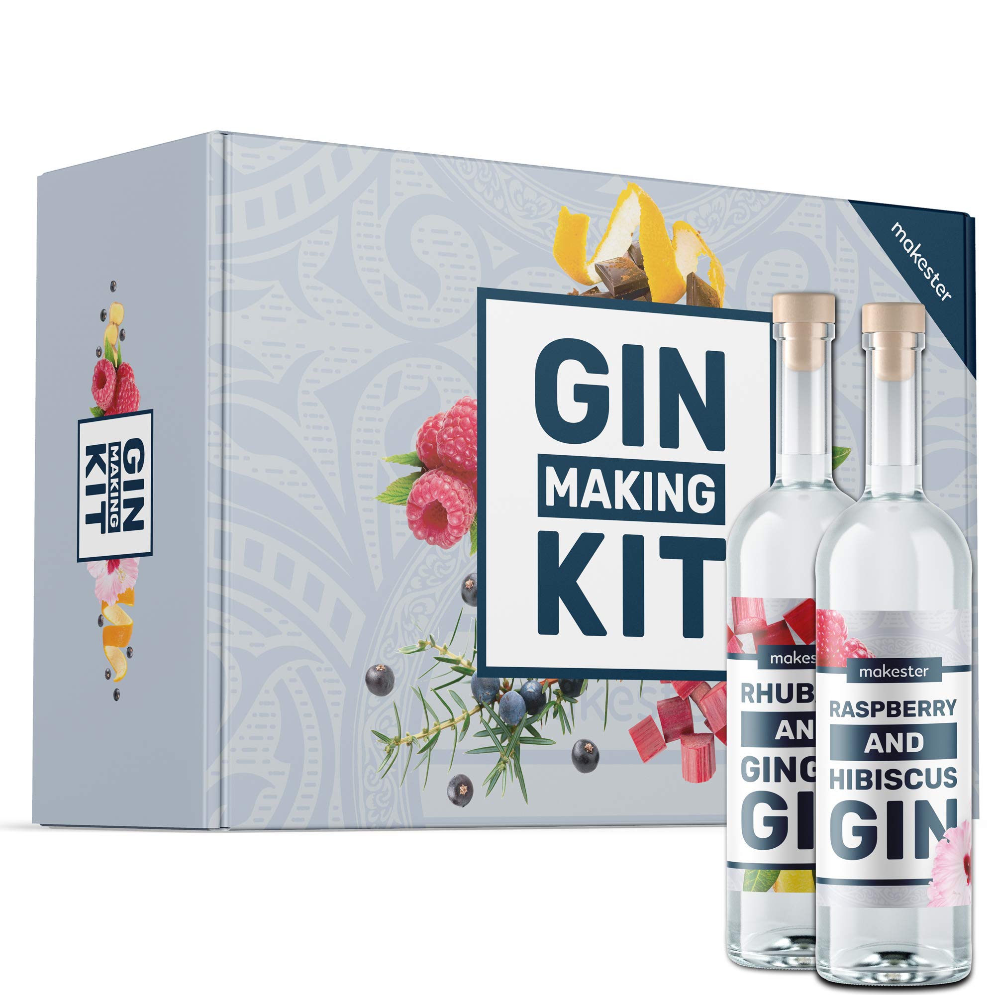 Gin Making Kit - Make Your Own Pink Gin, Raspberry & More - Valentines Day Gifts For Her Idea - Craft Kits By Makester