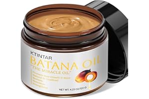 Ktintar 100% Natural Raw Batana Oil for Hair Growth, Unrefined & Organic Dr Sebi Hair Growth Oil From Honduras, Prevents Hair Loss, Eliminates Split Ends, Enhances Thickness & Increases Shine 4.23 OZ