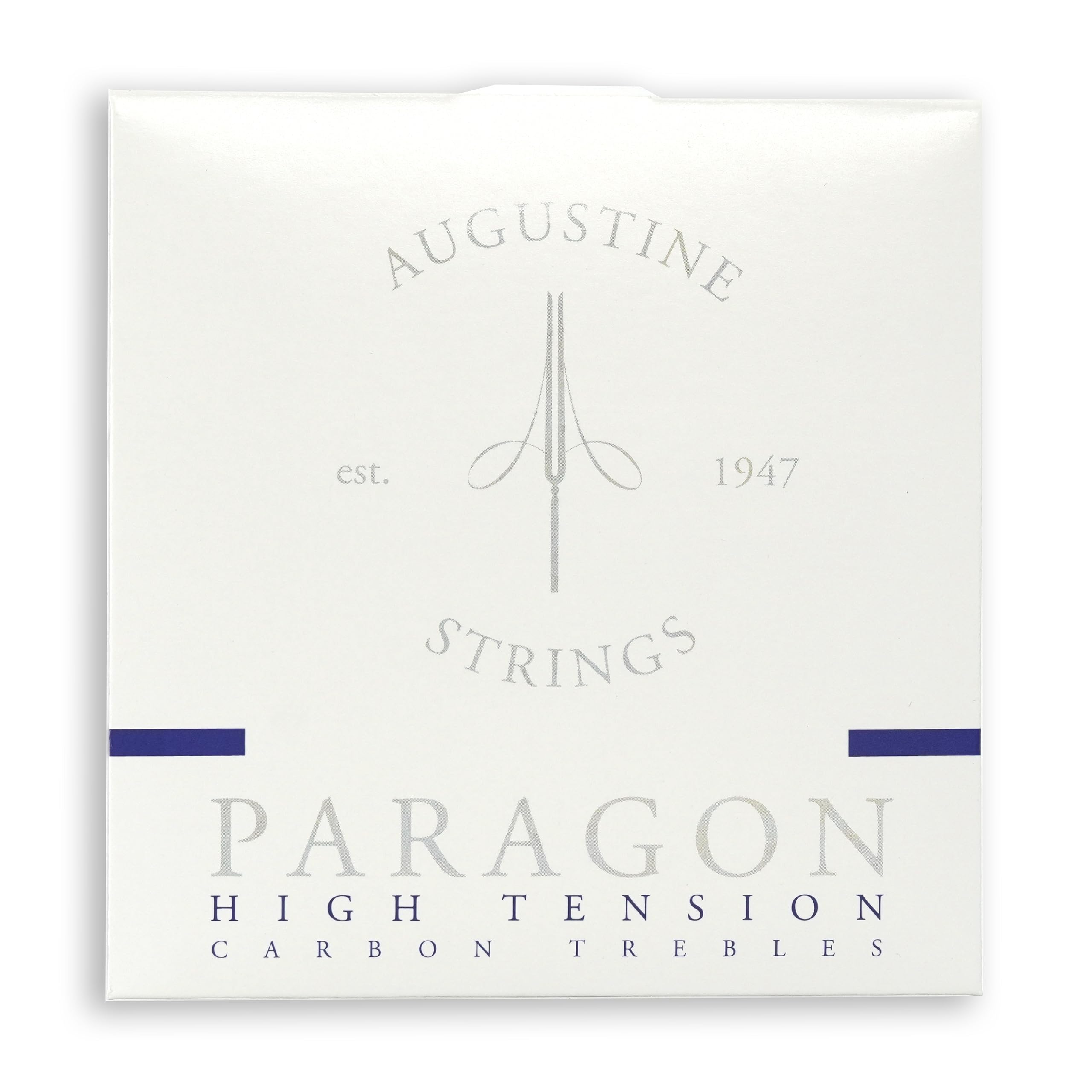 Augustine Paragon Blue Carbon Guitar Strings (Complete Set) - Premium Fluorocarbon Trebles for Classical Guitars - High Tension - Balanced, Full-Bodied Tone