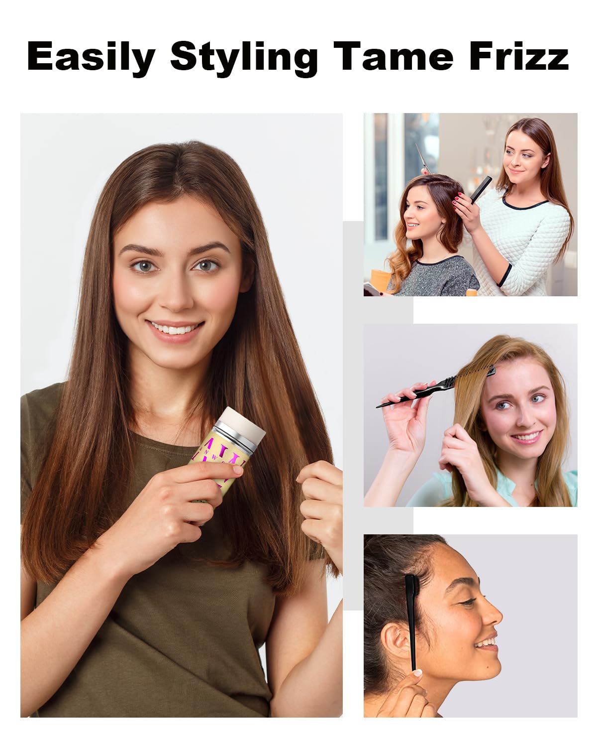 4Pcs Edge Brush Slick Back Hair Stick