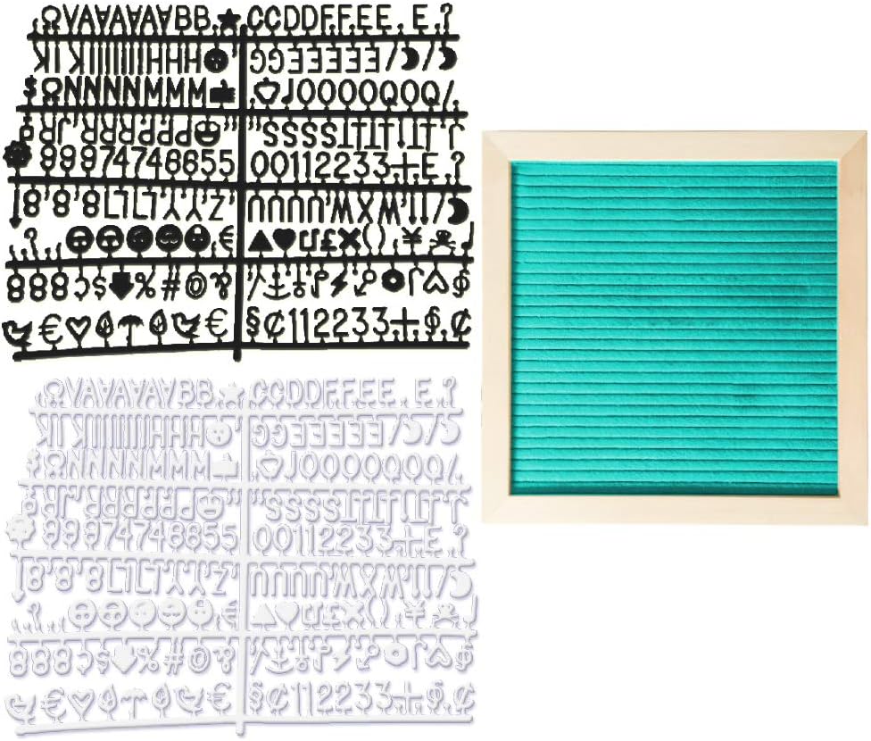 prettDliJUN 10x10inch Changeable Letter Board Felt Message Panel memo Home Restaurant Decoration presantation Mint Green