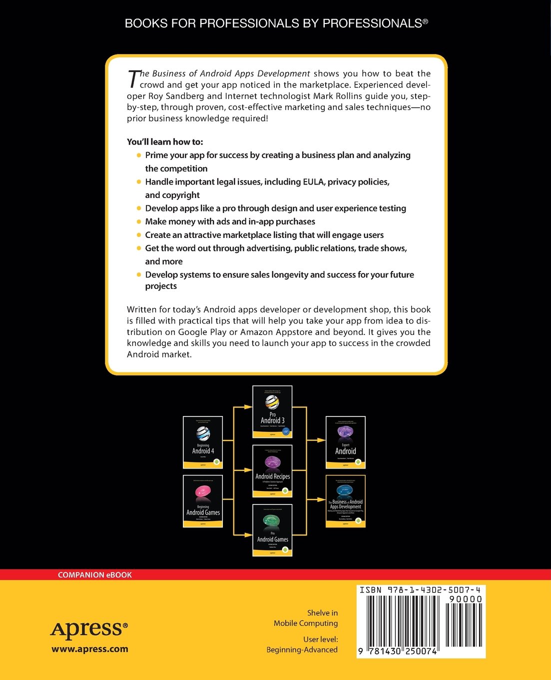 [- The Business of Android Apps Development: Making and Marketing Apps that Succeed on Google Play,