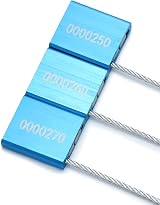 QWORK Numbered Steel Cable Seals 100 Pcs Tamper Resistant Aluminum Wire Tags view 4