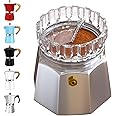 DITOSH Moka Pot Dosing Funnel Transparent Mocha Dispenser Precise Volume Control Perfect Extraction Ratio for 3 Cup Aluminum Espresso Stovetop Coffeemaker-M65mm