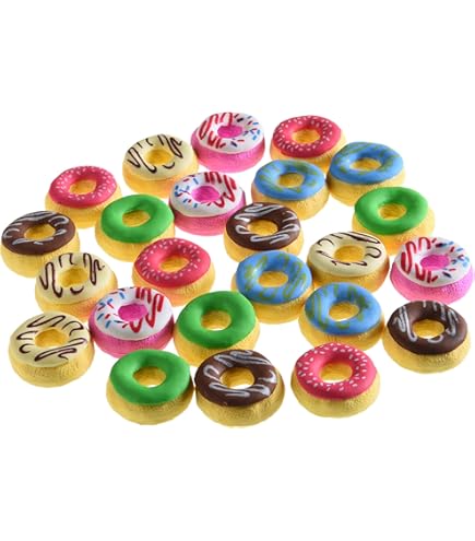 36 Donut-Radiergummis Mit Karten & Säckchen – Süßes Valentinstags-Geschenkset Für Kinder