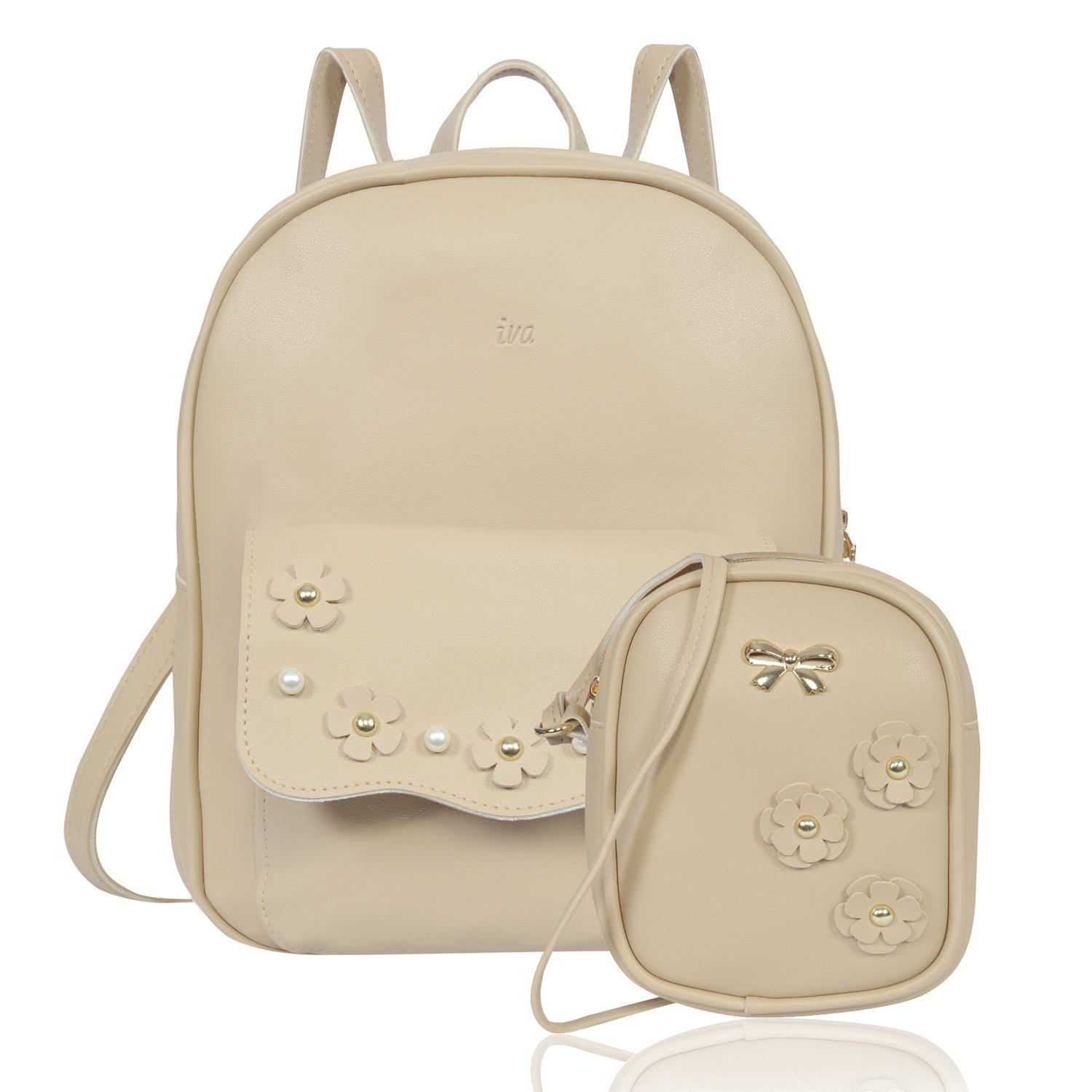 iva stylish backpack for women cum sling bag combo