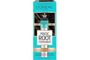 L'Oreal Paris Magic Root Permanent 10 Minute Root Touch Up, 2 Black, 100% Grey Coverage Hair Dye with with Quick Precision Ap