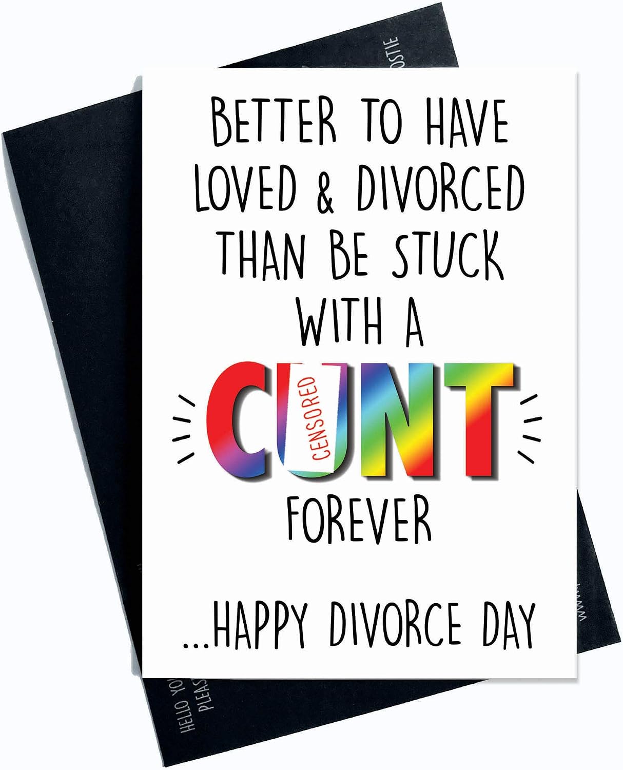 Divorce Cards Divorced Card Happy Divorce Day Funny Cards Novelty C*nt Cards Swearing Card Best Friend Card Just Divorced