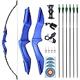 D&Q Archery Bow and Arrow Set for Adults Beginner Teenagers Youth, Takedown Recurve Bow 20lbs 30lbs 40lbs Left and Right Handed Bow, Recurve Bow Set for Outdoor Target Practice