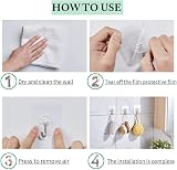 LABOTA 20 Pack Heavy Duty Adhesive Wall Hooks 10kg Stainless No Nails view 5