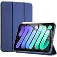 ProCase Smart Case for iPad mini 7 A17 Pro 2024/iPad Mini 6 2021 8.3 Inch iPad mini 7th/6th Gen Case, Hard Back Cover for iPad mini 8.3" 7th Gen A2995/A2996/A2993/6th Gen A2567 A2568 A2569 -Navy
