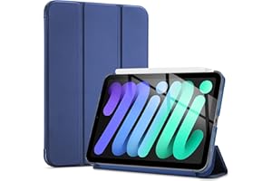 ProCase Smart Case for iPad Mini 7 A17 Pro 2024/iPad Mini 6 2021 8.3 Inch iPad Mini 7th/6th Gen Case, Hard Back Cover for iPad Mini 8.3" 7th Gen A2995/A2996/A2993/6th Gen A2567 A2568 A2569 -Navy