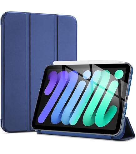 Coque JETech Pour IPad Mini 2024 & 2021 - Dos TPU Souple - Porte-Crayon Magnétique - Mince Et Protectrice (Vert Brumeux)